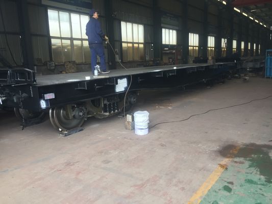 Carro plano del carro ferroviario del envase que carga los cargces múltiples